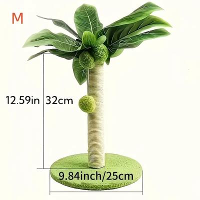 Coconut Tree Cat Scratching Pole with Hanging Ball Suitable for All Seasons - an Essential Toy for Indoor Cats