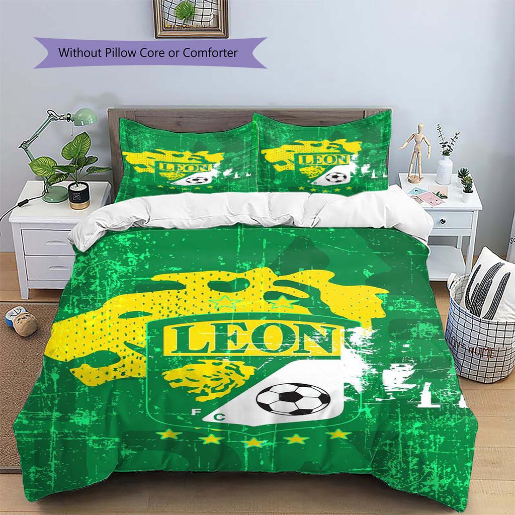 Club Leon Pattern Bedding Set Quilt Cover Pillowcase Home Decor Gift (1 * duvet cover + 2 * pillowcase, without core)