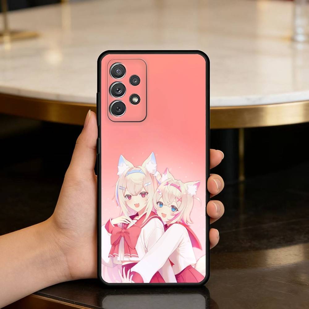 F-FuwaMoco-CO Phone Case For Samsung Galaxy A73,A72,A71,A70,A53,A52,A51,Soft Silicone Black Cover