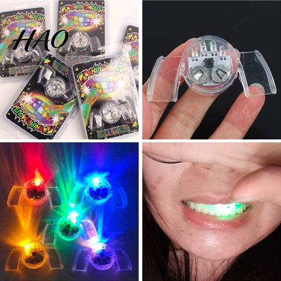 Flashing Mouth Piece for Cosplay Halloween LED Light-up Braces, Multi-color Mouthpiece, Trick-or-treat Fun Electronic Glowing Teeth Decoration