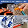 50Pcs Stainless Steel Hose Clamp Kit 1/4" To 1-1/8" T-Bolt Car Fuel Tube Pipe Clamp Worm Gear Plier Tools Water Pipe Accessories