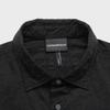 Emporio Armani Ss24 Dark Pattern Printed Square Neck Single-Breasted Short Sleeve Shirt Men Shirts Black 3D1CG3-1NQMZ-0999
