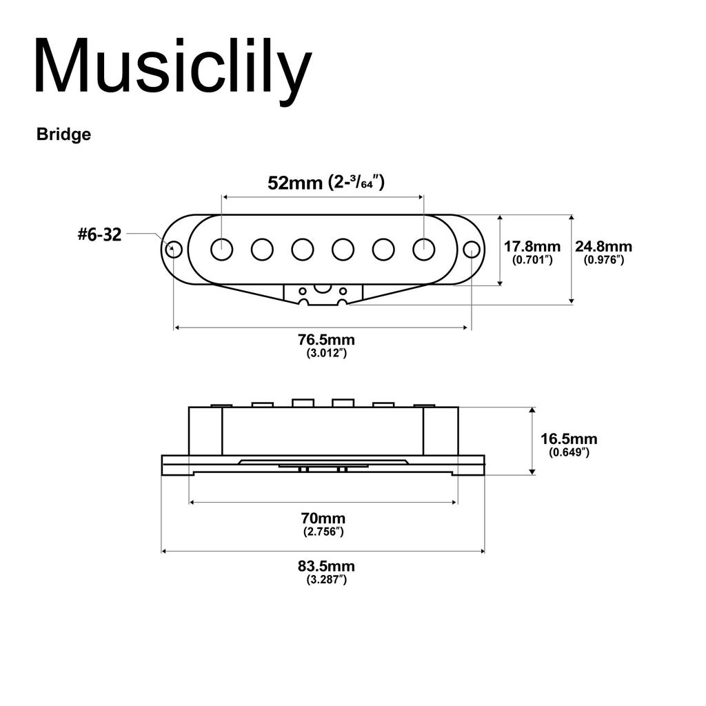 Musiclily Pro Staggered Alnico 5 Single Coil Pickup with Ridge PU for Strat Electric Cream ST-60S Guitar,