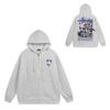 Trendy brand zipper hooded autumn and winter new letter flame pai jiu couple coat