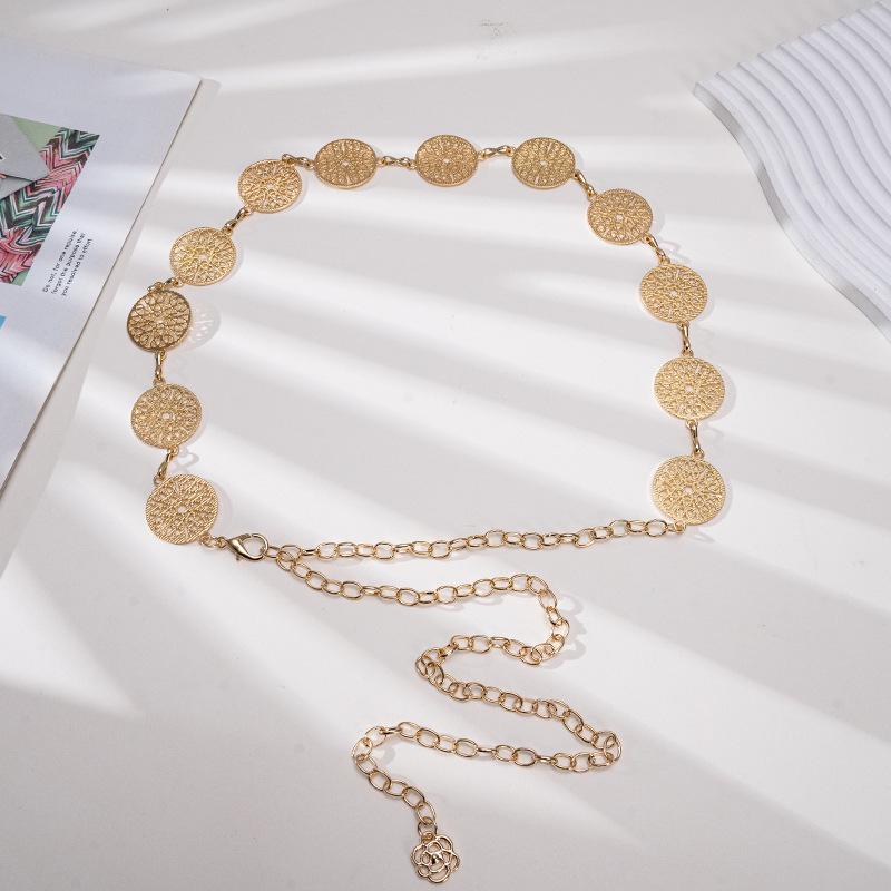 

Богемный Ретро Этнический Стиль Металлическая Поясная Цепочка для Женщин - Идеально подходит для Платьев и Рубашек