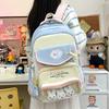 Street Nylon Fashion Backpack Color Block Design With Laptop Compartment Gift