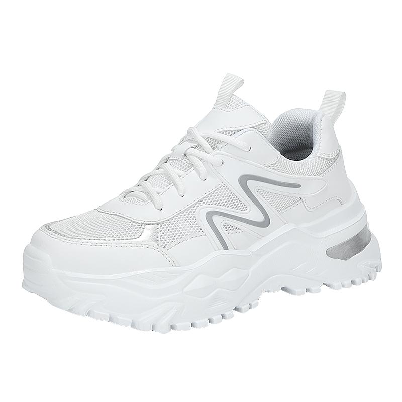 

Женские кроссовки с толстой подошвой, модные удобные кроссовки, женская обувь для путешествий и ходьбы 41 белый