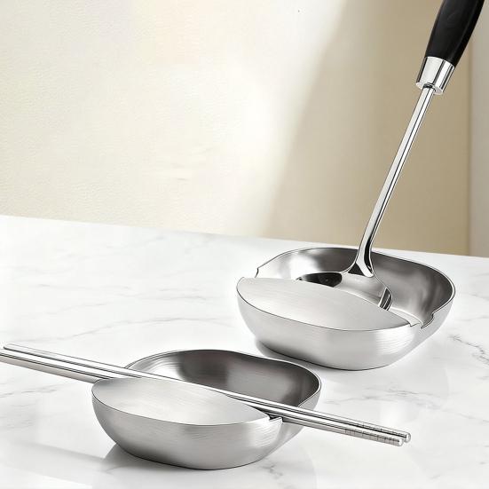 Edelstahl Löffelablage für Herdplatte Küchenarbeitsplatte Freistehend Schöpflöffel