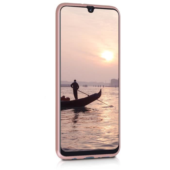 Coque - kwmobile - Samsung Galaxy A50 - Silicone - Souple - Or rose métallique