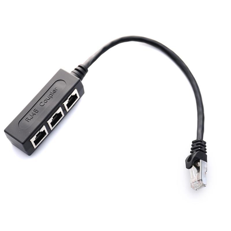Rozbočovač LAN Ethernetová síť Rj45 Konektor Rj45 Rozbočovací adaptérový kabel