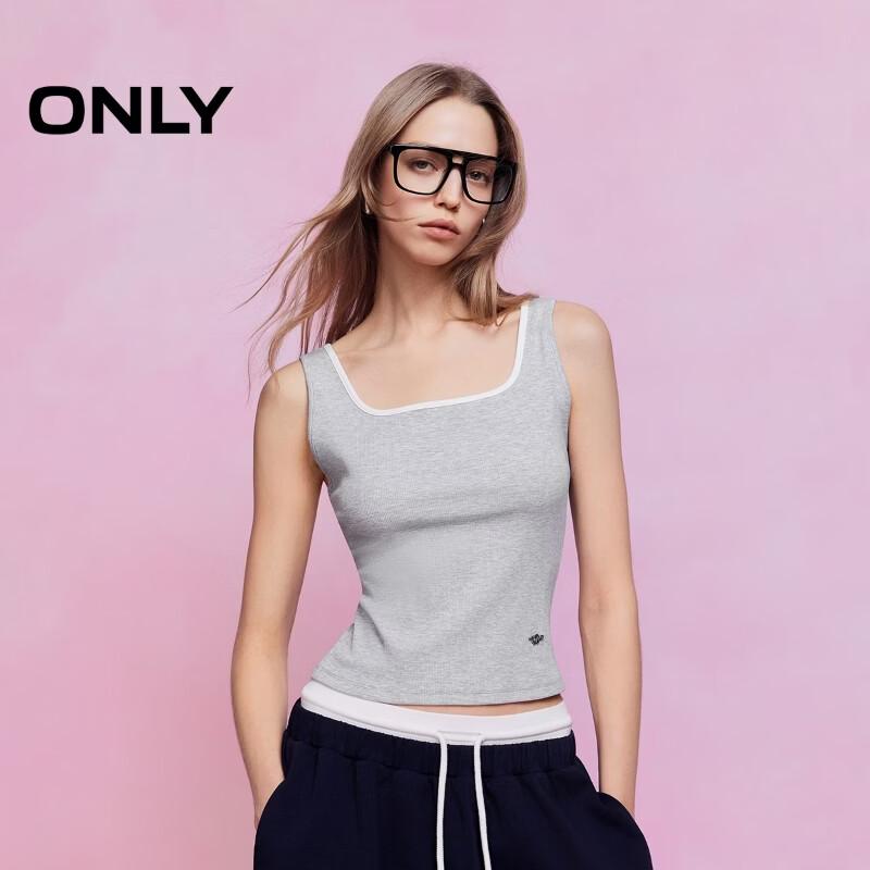 ONLY Women's Color Block Square Neck Crop Cami Top