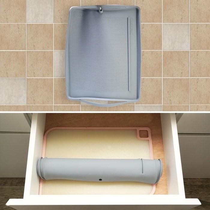 SHARPAL 149H Sharpening Stone & Tray Set Silicone Stone, Non-Slip Mat, Stopper Bar, Handle, 0.21 Gallon Tank, Gray 16.93" X 14.17