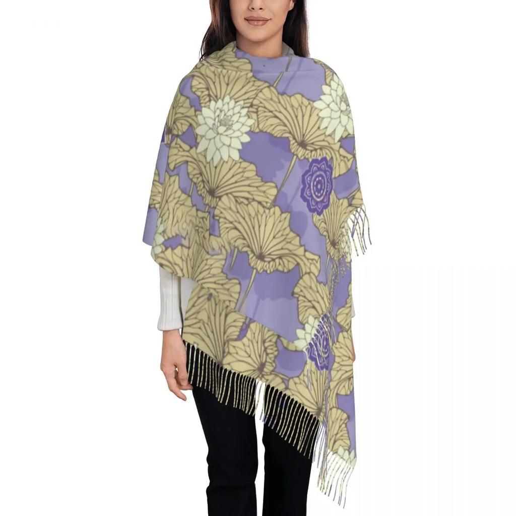Custom Gusu Lan Sect The Untamed Tassel Scarf Women Soft Mo Dao Zu Shi Wei Wuxian Shawl Wrap Lady Winter Fall Scarves