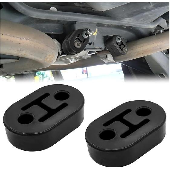 Car Exhaust Hanger, 4PCS Rubber Ulator Bushing Mount, 2 Holes 0.47 Inch (12Mm), Auto Muffler Shock Absorbent Bracket Mount, High-Density Tailpipe