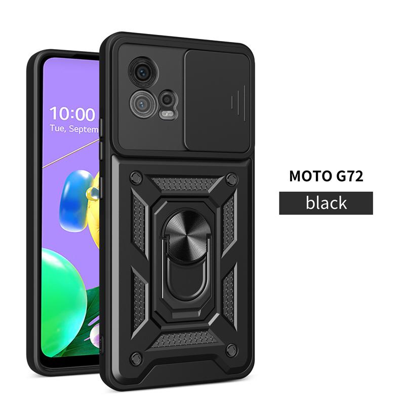 

Чехол для Motorola Moto G72 5G, защитный чехол для объектива камеры Moto G72 G 72 Motog72, магнитное кольцо, держатель-подставка, защитная крышка For Moto G72 чёрный