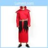Auffälliges Western-Halloween-Kostüm für Männer mit rotem Teufel-Satan-Robendesign