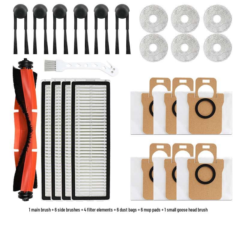 Xiaomi Mijia M40S Robot Accessories: Roller Brush, Side Brush, Filter, Mop, Dust Bag