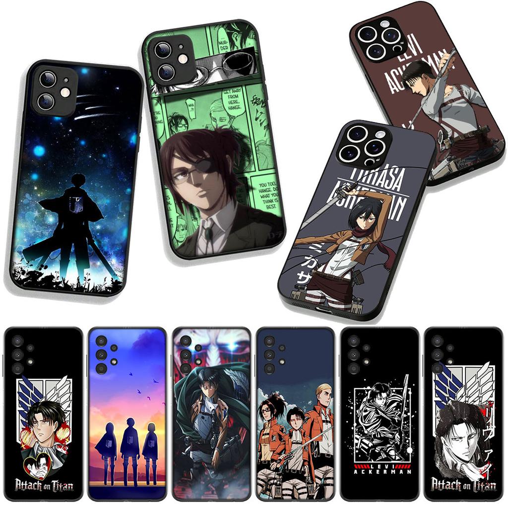Phone Cover Levi Attacks on titan Eren Jaeger for Apple iPhone 16 15 14 Plus 13 12 Mini 17 Pro Max + ProMax 16E Air 15+ Case