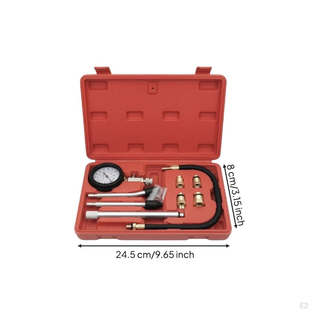 Compression Tester with Carrying Case Analog Cylinder Kit Manual Tool for