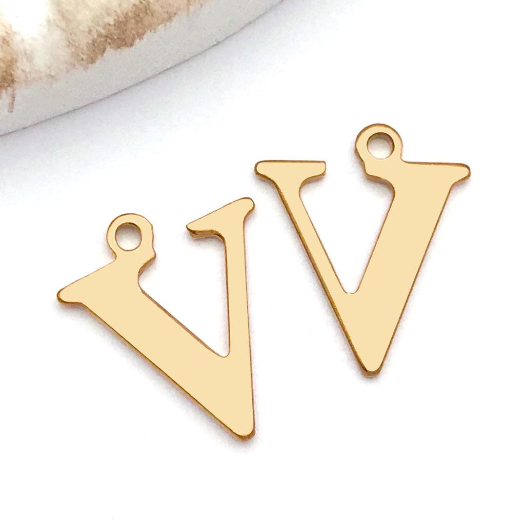 Stainless Steel Alphabet Pendant Jewelry Accessories for DIY Necklaces, Bracelets & Earrings