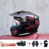 Full Face Motorcycle Helmet With Detachable Bluetooth Module ABS Shell Unisex All Season Retro Style