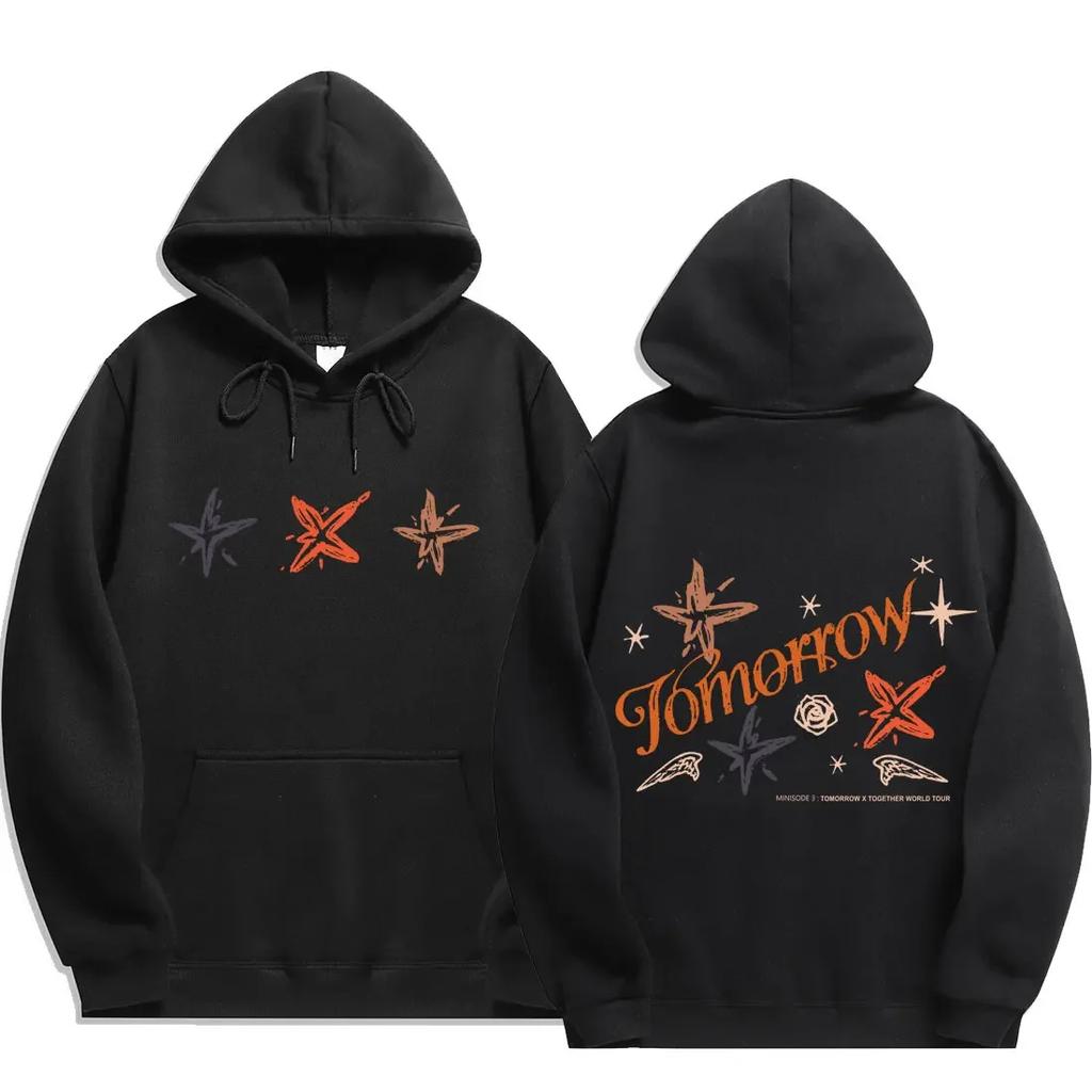2025 txt act promise print Hip Hop Hoodies Men Fashion Long Sleeve Sweatshirts men Cool Casual Harajuku Streetwear Pullovers y2k