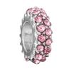 New Silver Plated Pink Diamond Butterfly Alloy Large Hole Charm Beads For DIY Bracelet Necklace Jewelry Accessories Gift