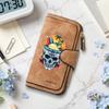 Skull Pattern Long Wallet Summer Beach Style Zipper Purse Forever Fashion Card Holder For Daily Use