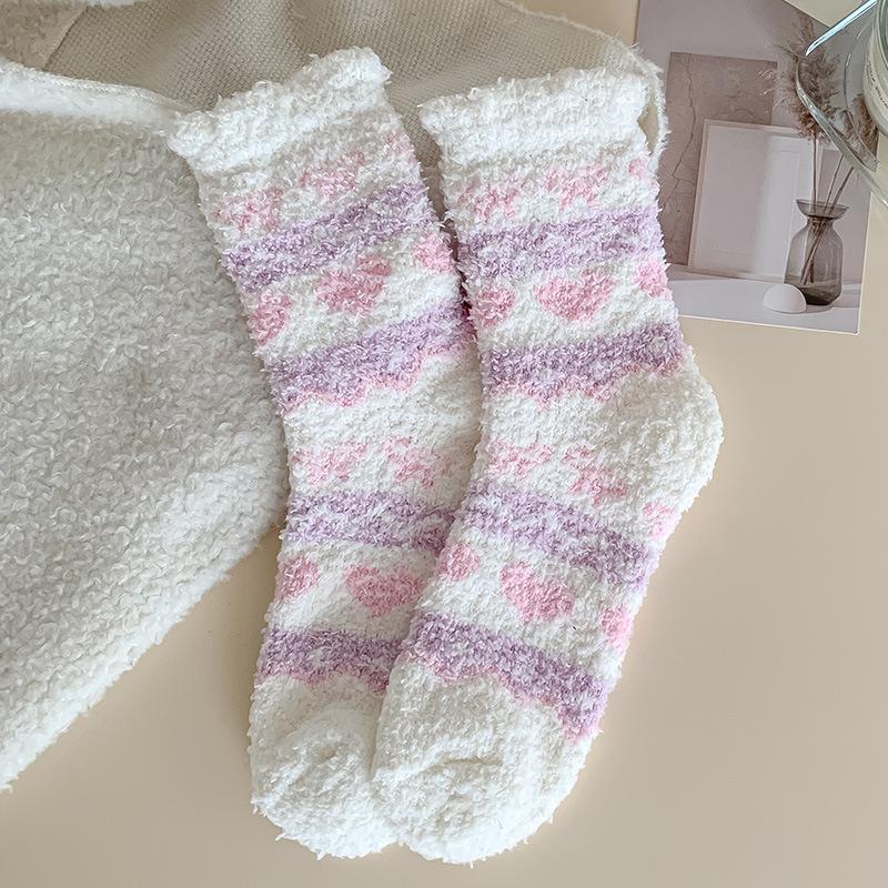 Thick Socks for Women In Autumn and Winter, Coral Fleece, Long Winter Socks, Plush Warmth, Home Fleece, Love for Sleeping, Floor Socks
