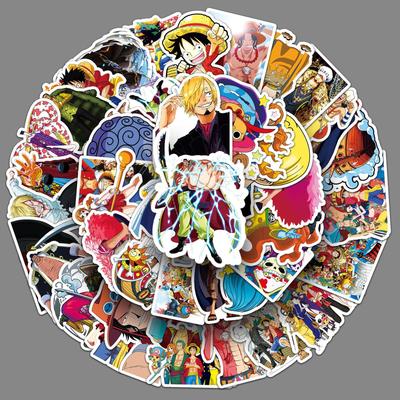 50 Graffiti Stickers Personalized Japanese Comics ONE PIECE Decorative Mobile Phone Water Cup Stickers