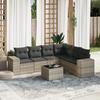 VidaXL Salon de Jardin avec Coussins 7 pcs, Canapés de Terrasse, Ensemble de Meubles de Patio, Mobilier d'Extérieur, Gris 3254959