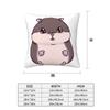Cute Hamster Square Pillowcase Pillow Cover Cushion Decor Comfort Throw Pillow for Home Living Room