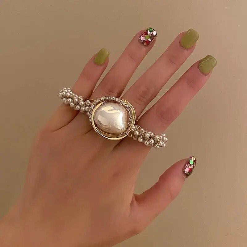 Fashion Lady Simulation Pearl Hair Ties Women Hair Scrunchie Hair Accessories Elsatic Rubber Band Hairband Ponytail Holders