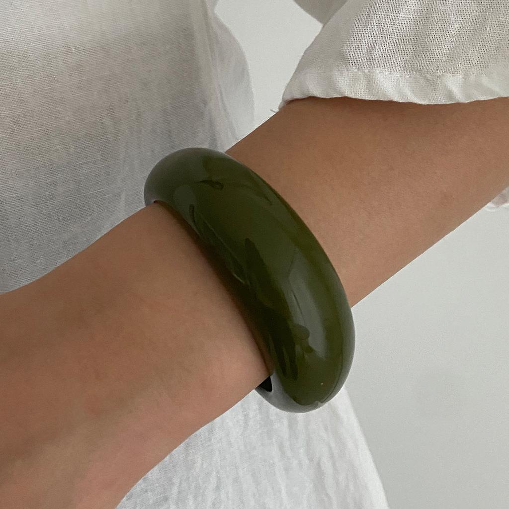 Irregular Resin Cuff Bangles Acrylic Vintage Korean Fashion Bracelets for Women Simple Elegant Pulseras Mujer