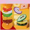 Simulation Wooden Hamburger Sandwich Set Food Assembly Paired With Toys Children