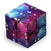 Infinity Cube: Luminous Blue-Green Stress Relief and Creative Decompression Toy