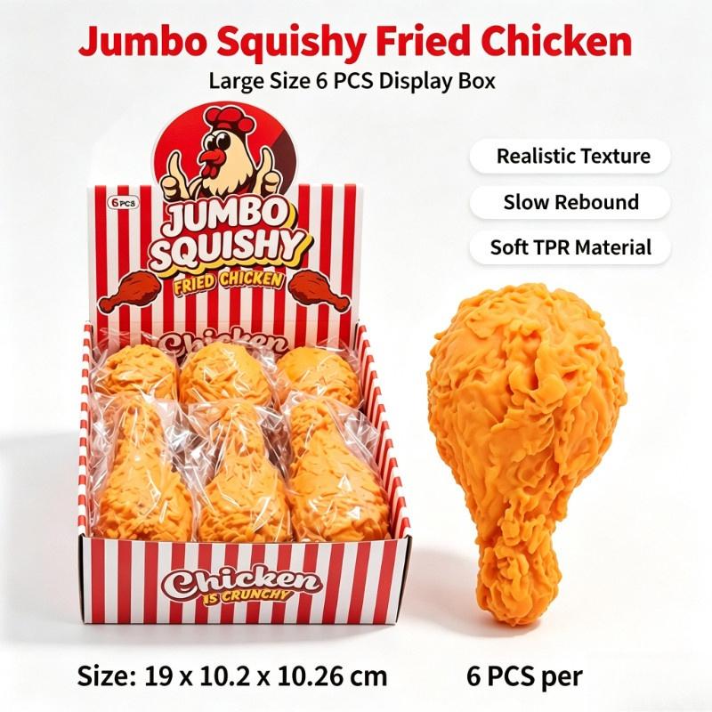 Chicken Drumstick Fidget Toy For Kids Adults Sensory Squeeze Stress Relief Gift Desk Toy Realistic Chicken Leg Decoration