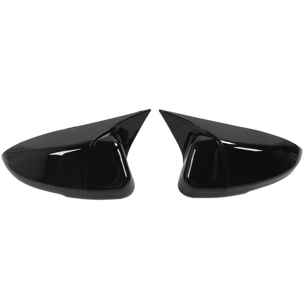 1 Paar Rückspiegelabdeckungen ABS-Material Ochsenhorn-Stil Links Rechts Türspiegelkappe für Accord 2023–2024 Glänzend Schwarz