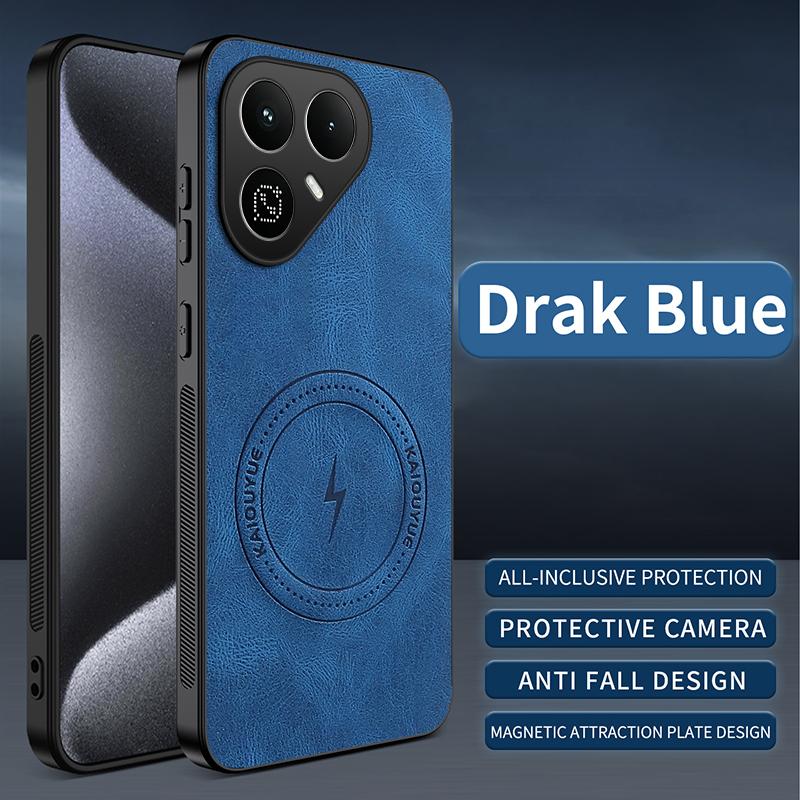 Leather Texture Wireless Charging Magnetic Case For Tecno Pova 8 Pova8 5G ShockProof Phone Cover