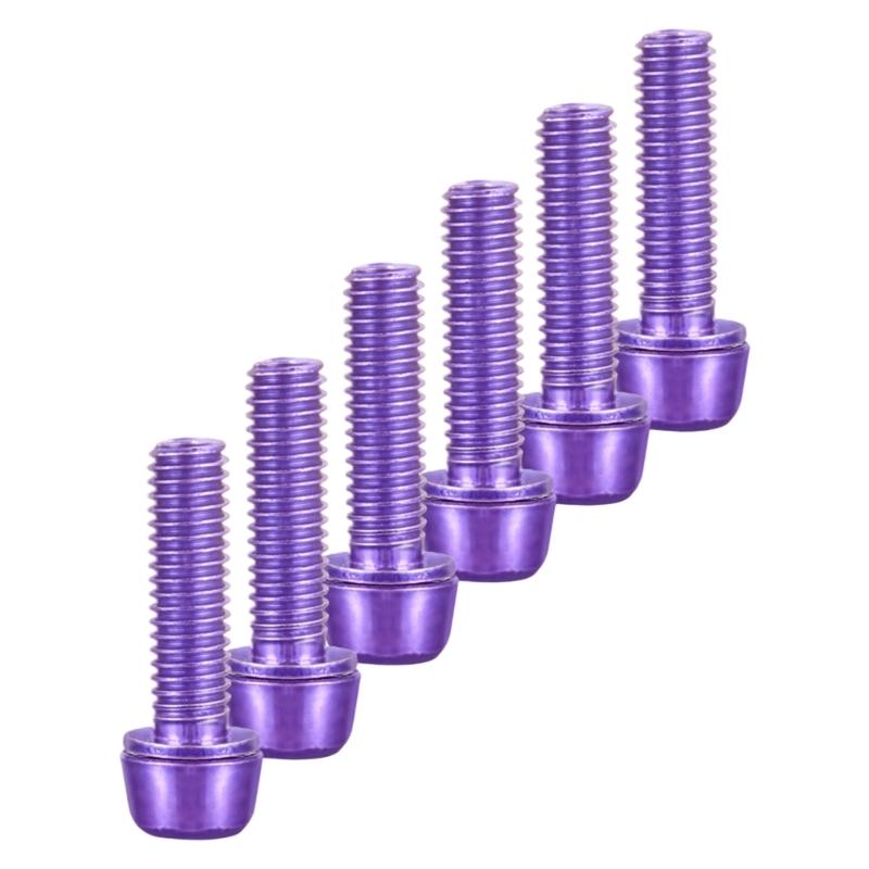 6pack Bike Brake Calipers Bolts Stainless Steel Screw Calipers Screws Retainers for Accessory Mounting