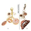 Fashionable Bread Keychain with Buckle Practical and Eye Catching Accessory for Students and Trendsetters Use