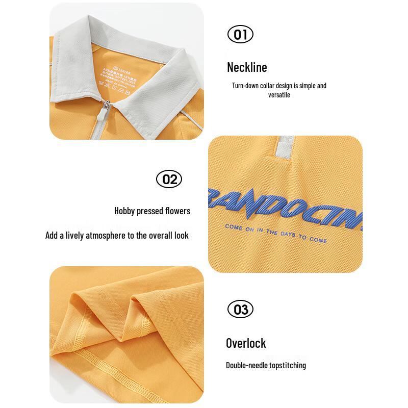 Boys' Summer Quick-Dry Sports Polo T-Shirt
