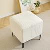 1Pc Leaves Jacquard Square Ottoman Cover Stretch Soft Footrest Slipcovers Anti-Slip Removable Footstool Cover Home Living Room