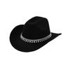 1Women's Sparkling Rhinestone Decorated Cowboy Hat Western Style Sequin Rhinestone Cowboy Hat Suitable for Parties and Daily Use