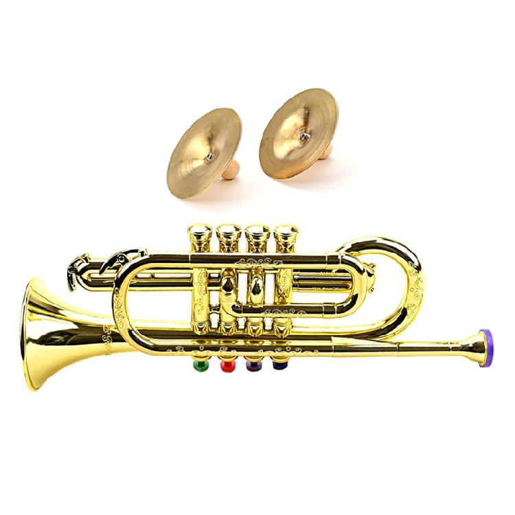 Golden Music Educational Children Trumpet Kids Trumpet Plastic for W/ 4 Colored