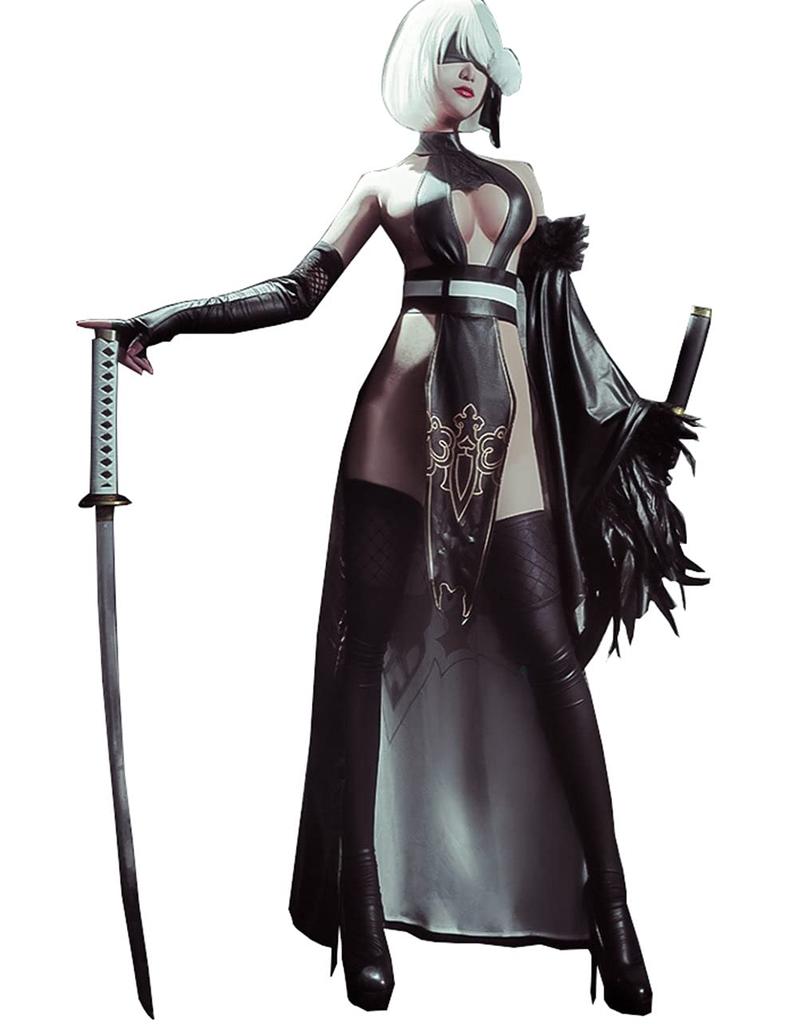 Kostium Cosplay YoRHa 2 Typ B Seksowny Kostium Chińskiej Sukienki Kostium Balowy Cos Cosplay L [Lawendowy] Nr