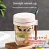 Overnight Oats Mason Jar with Lid and Spoon