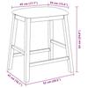 Bar Stools with Cushions 2 Pcs White Solid Rubberwood