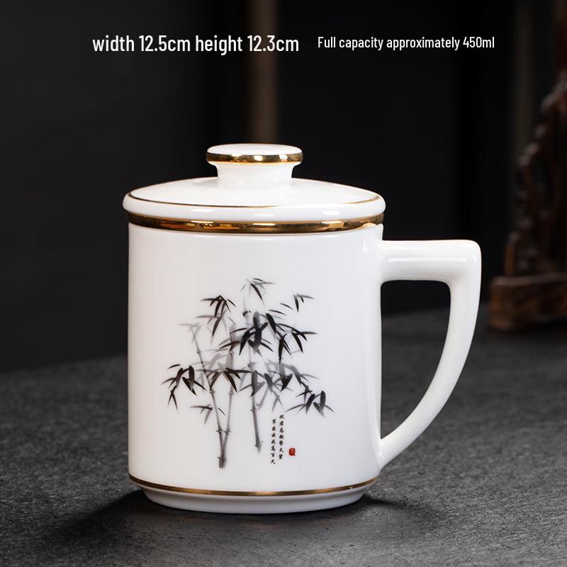 White Porcelain Tea Infuser Mug