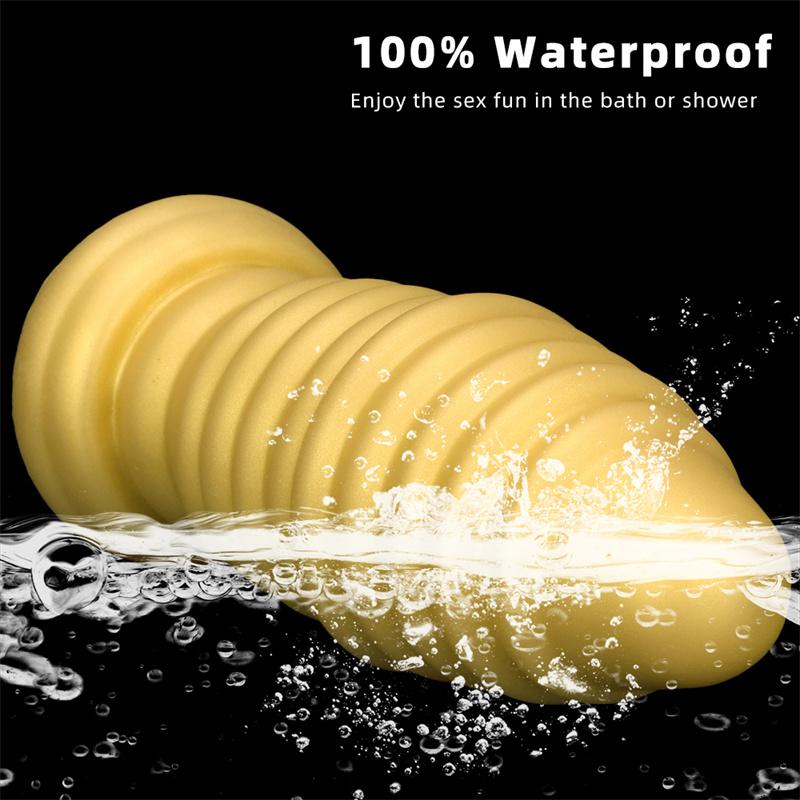 Goldenes Silikon, weich, extra groß, super dick, mit Saugnapf, Anal-Expander, Anal-Plug, Anal-Fisting, hinterer Anal-Masturbator